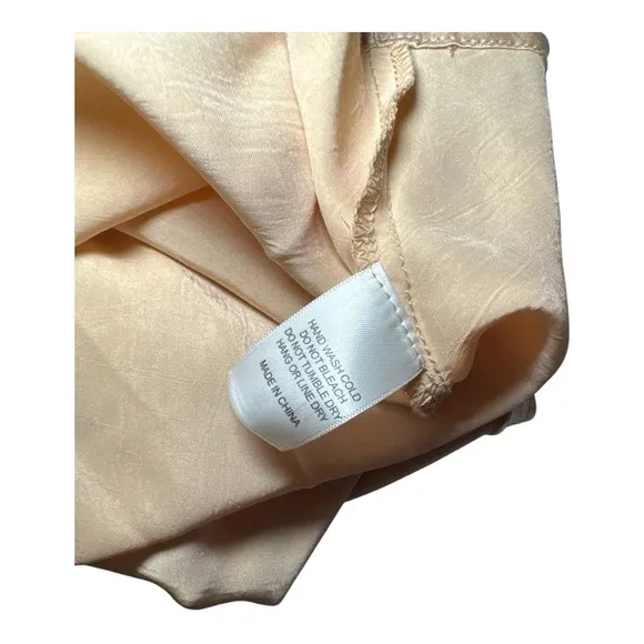 NWT 12th Tribe Isabella Nude Satin Maxi Slip Maxi Dress Sz S Ethereal Romantic