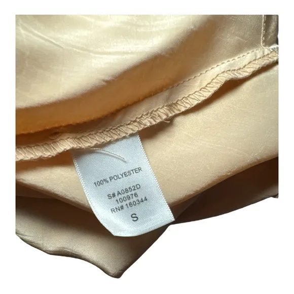 NWT 12th Tribe Isabella Nude Satin Maxi Slip Maxi Dress Sz S Ethereal Romantic