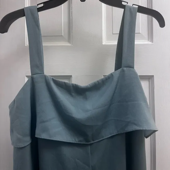 NWT Blue Satin Banana Republic Tea-Length Dress