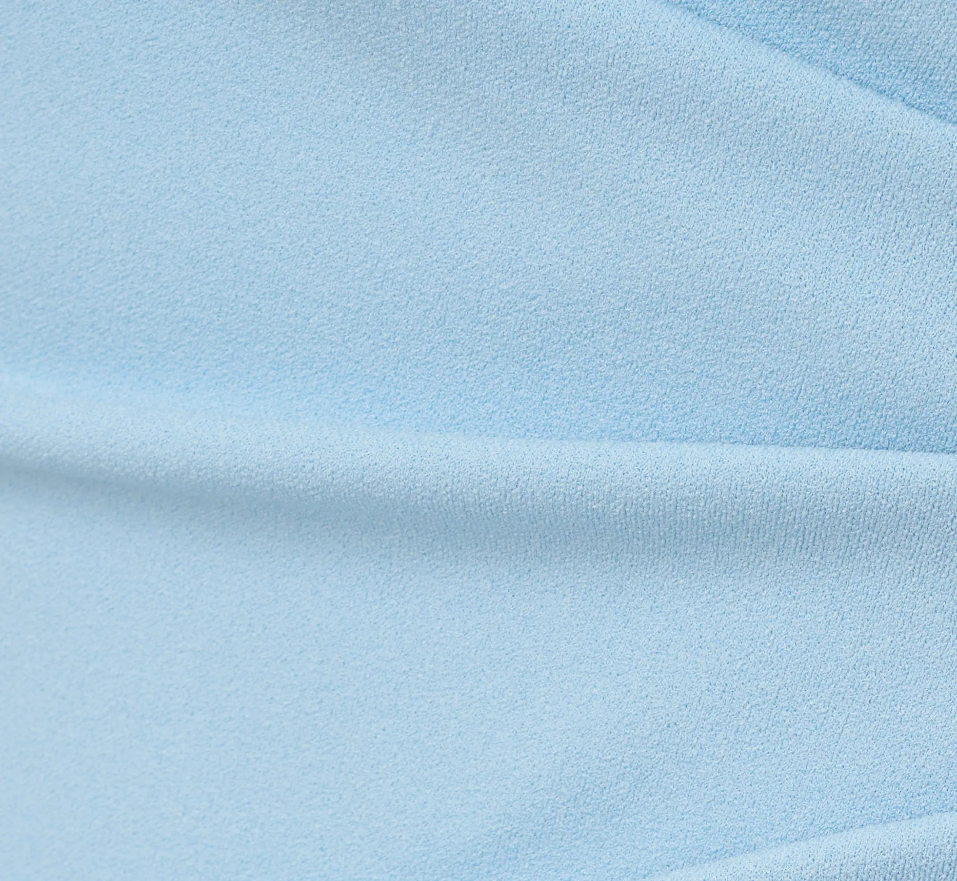 Off The Shoulder Cascading Ruffle Gown In Blue Mist