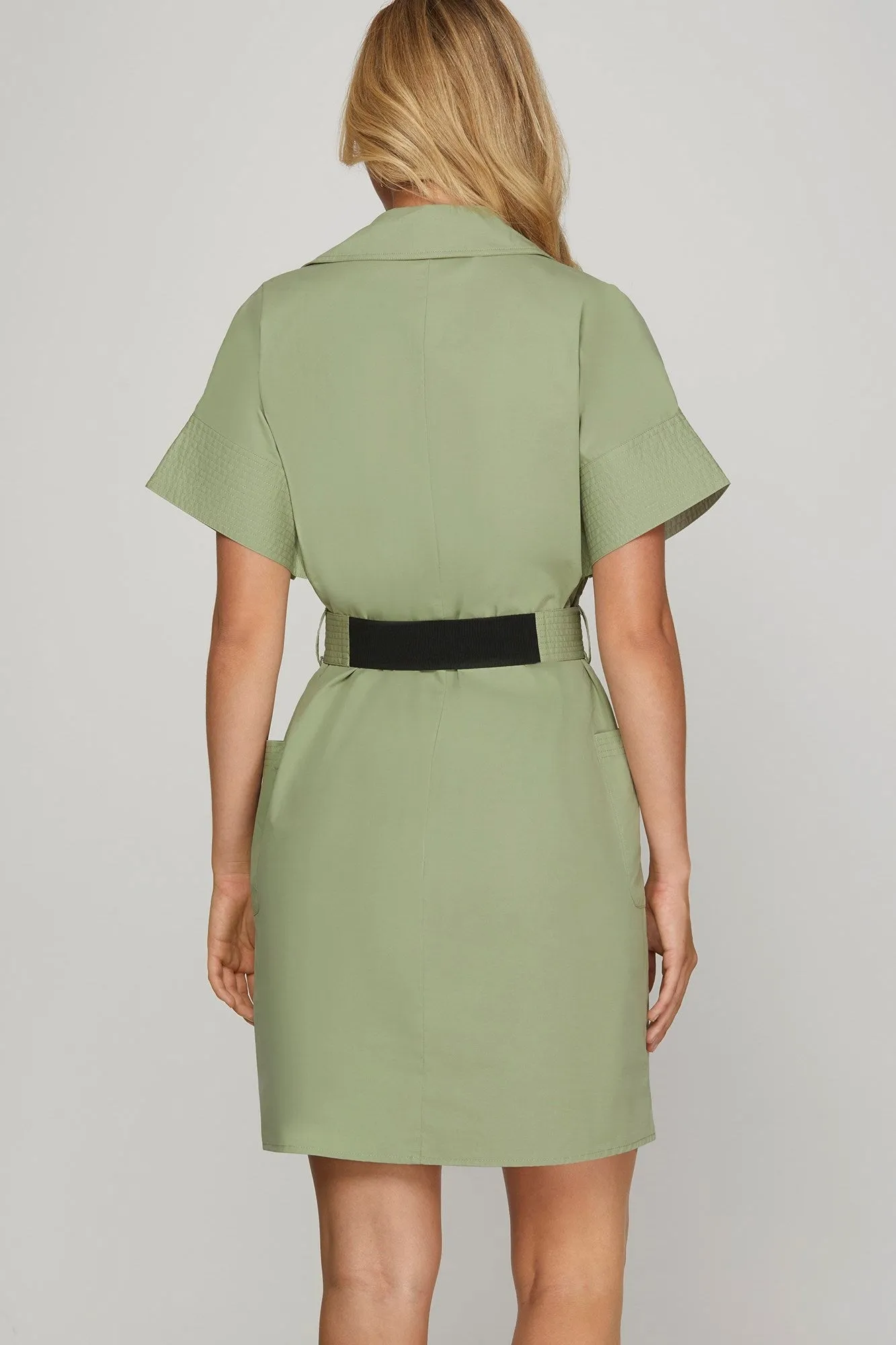 Olive Shirt Dress