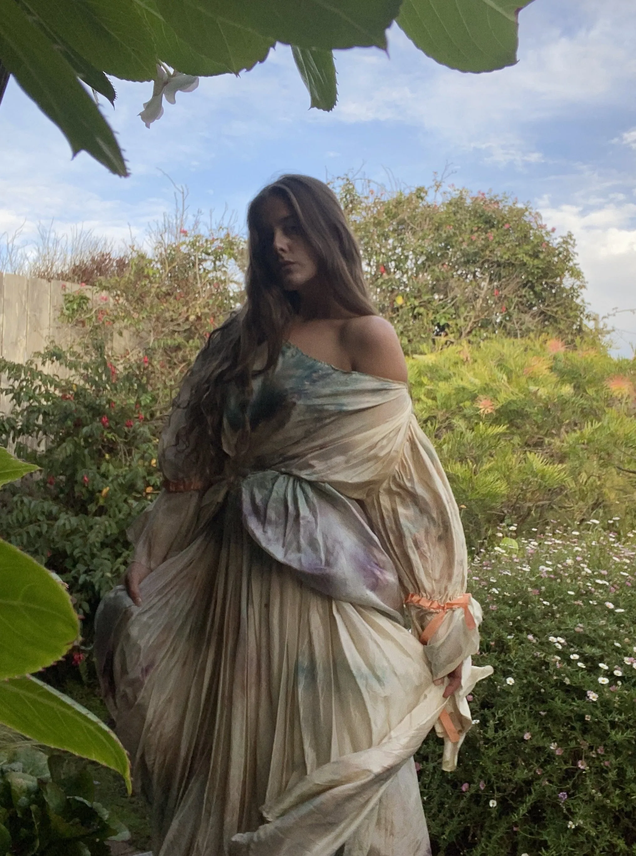 OOAK Hand Dyed Silk Baroque Style Dress