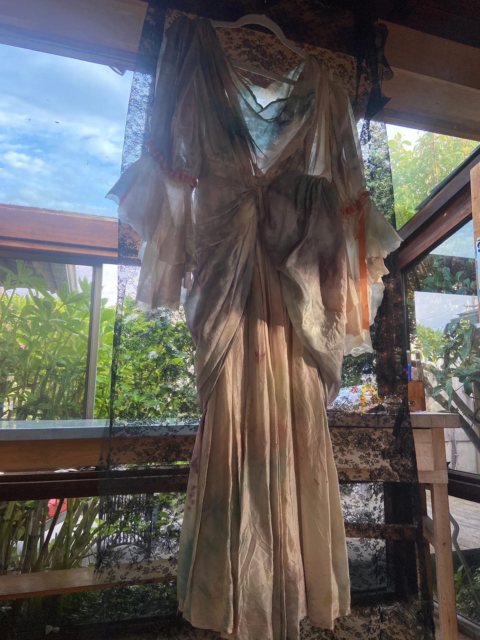 OOAK Hand Dyed Silk Baroque Style Dress