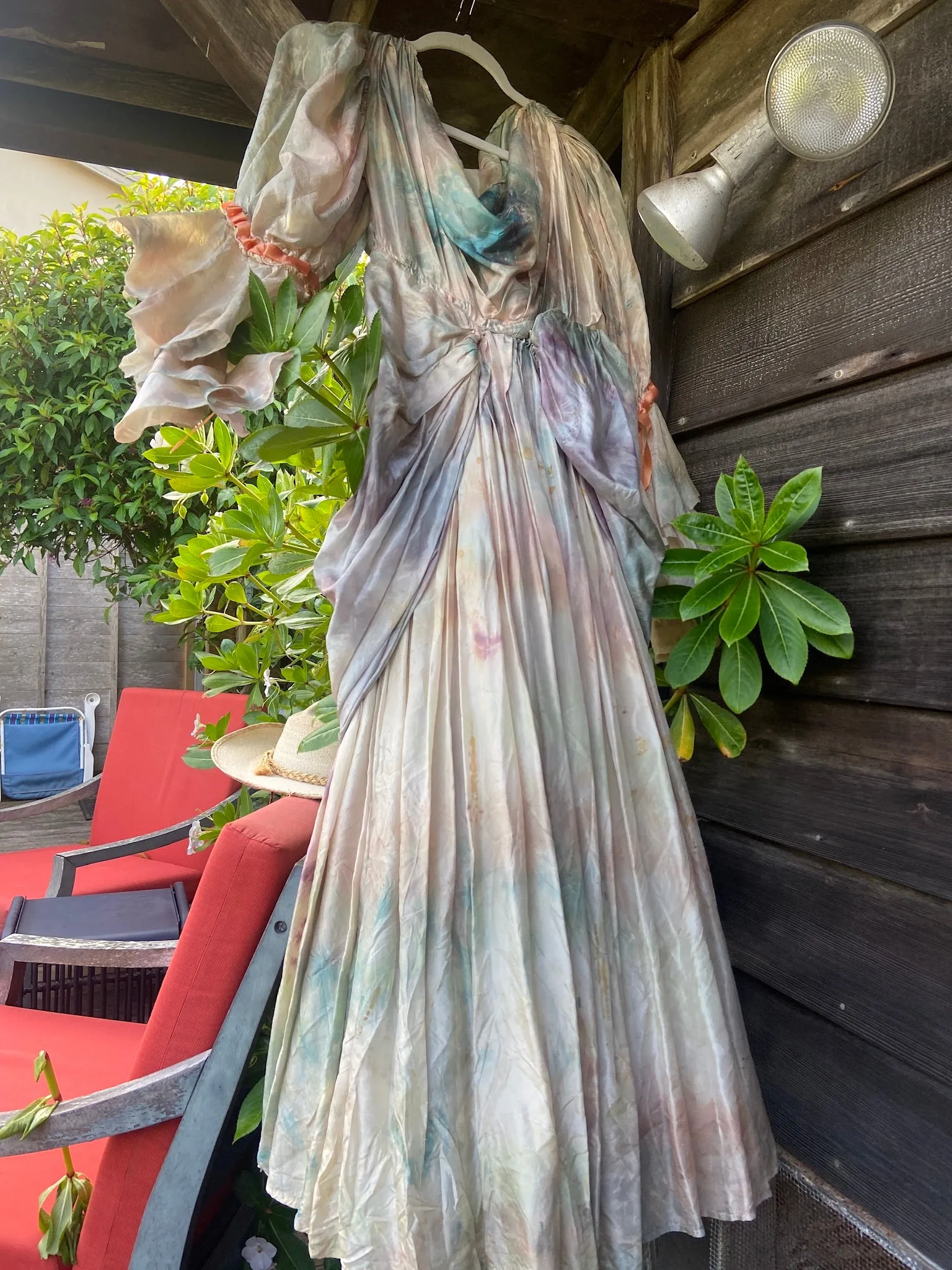 OOAK Hand Dyed Silk Baroque Style Dress