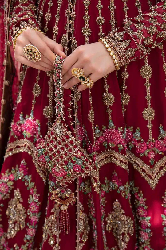 Open Gown with Lehenga Dupatta Pakistani Bridal Dress