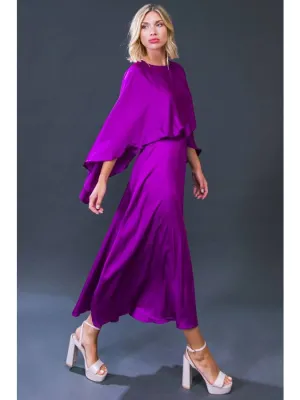 Orchid Satin Dress