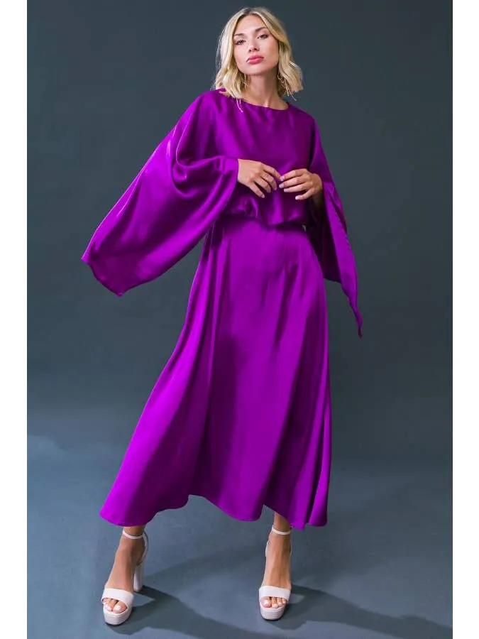 Orchid Satin Dress
