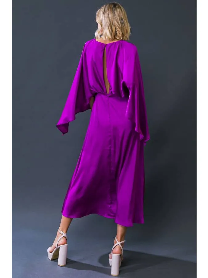 Orchid Satin Dress