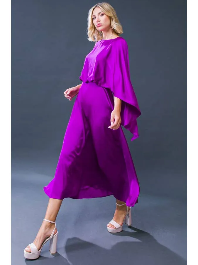 Orchid Satin Dress