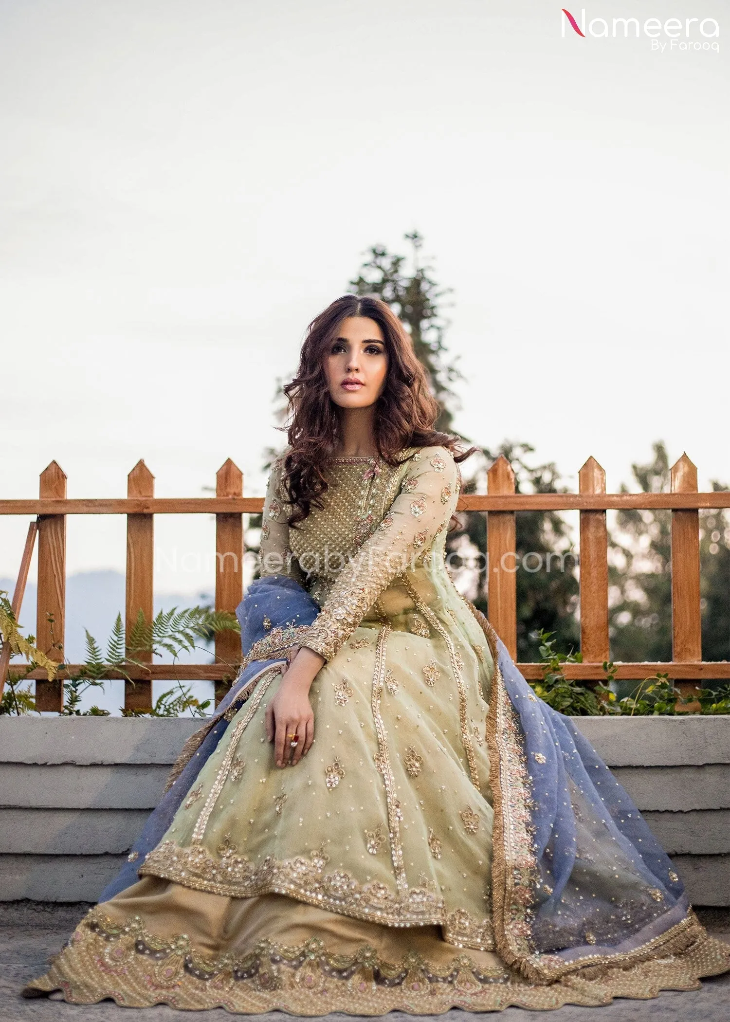 Pakistani Bridal Dress in Gown Style for Wedding #BB264