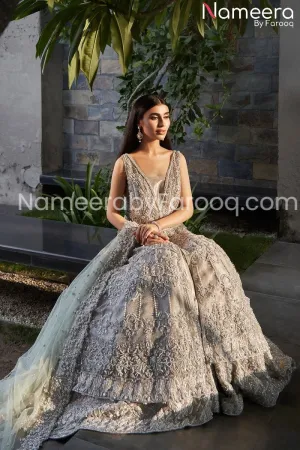 Pakistani Bridal Dresses Online UK in Sharara #BN141