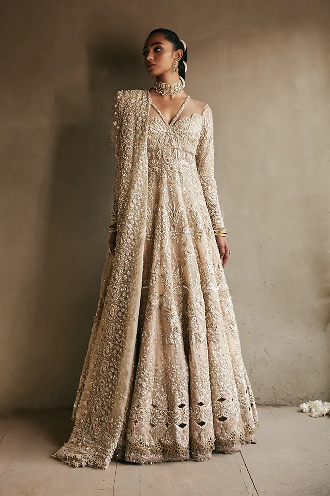 Pakistani Bridal Lehenga Dupatta and Gown Wedding Dress
