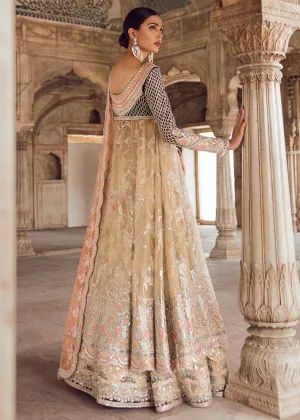Pakistani Bridal Long Froke with Lehnga for Wedding #J5121