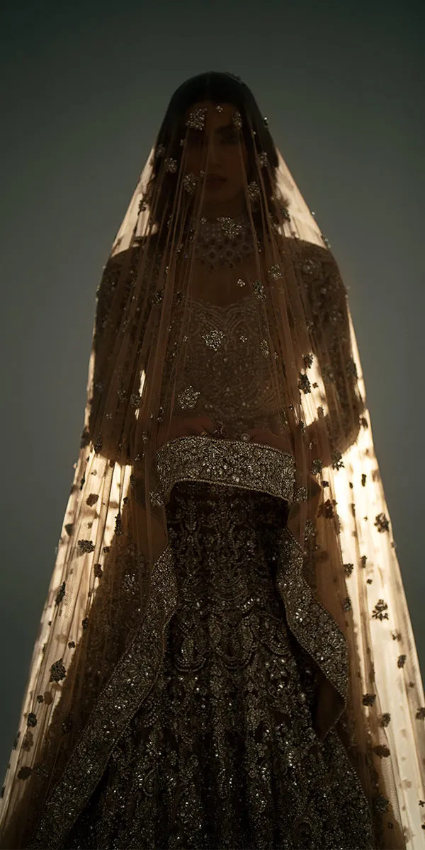 Pakistani Bridal Outfit in Wedding Lehenga Gown Style