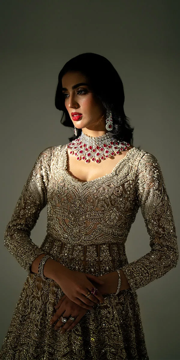 Pakistani Bridal Outfit in Wedding Lehenga Gown Style
