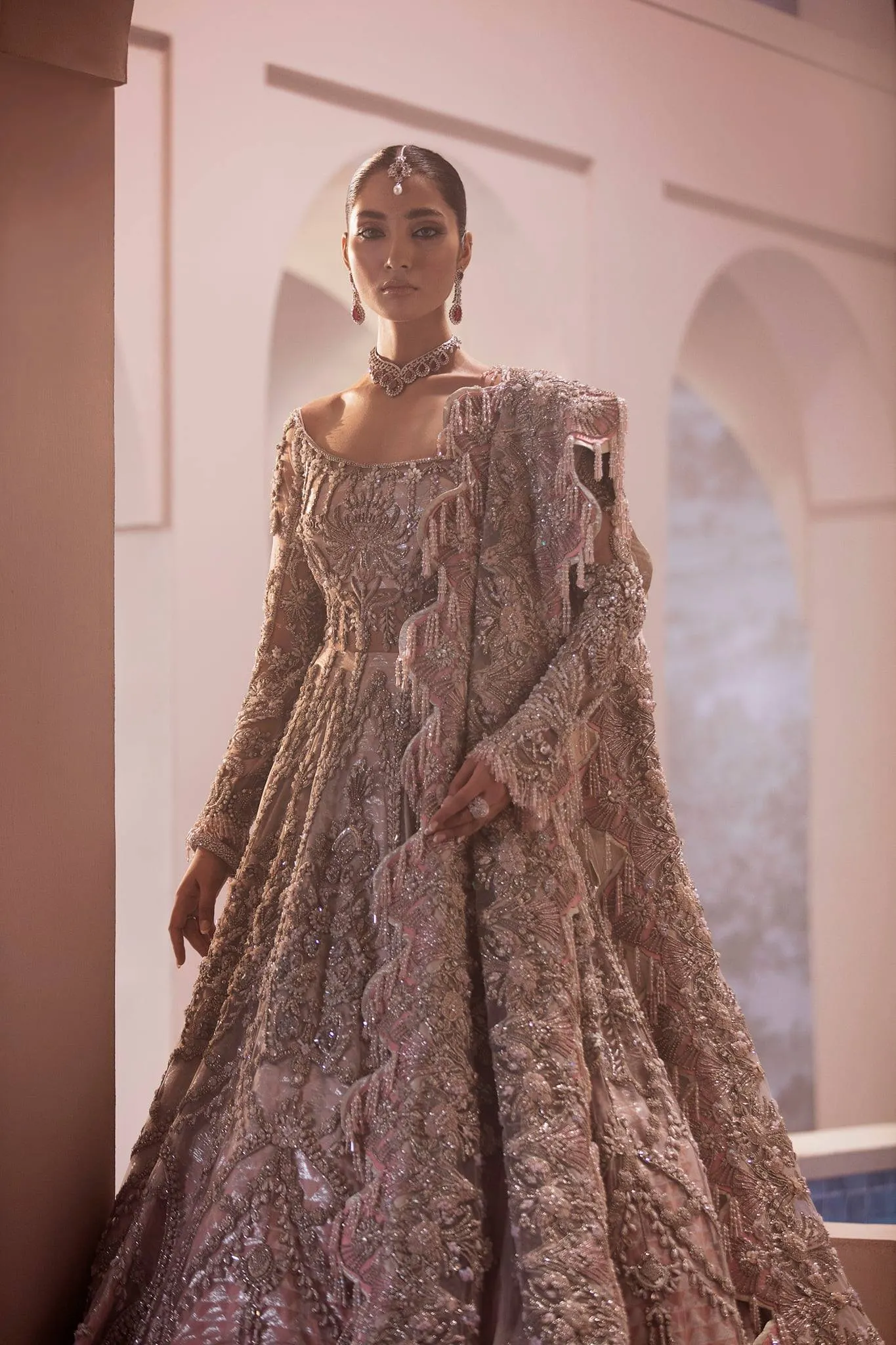 Pakistani Stylist Heavy Lehenga for Wedding Bride #BN907