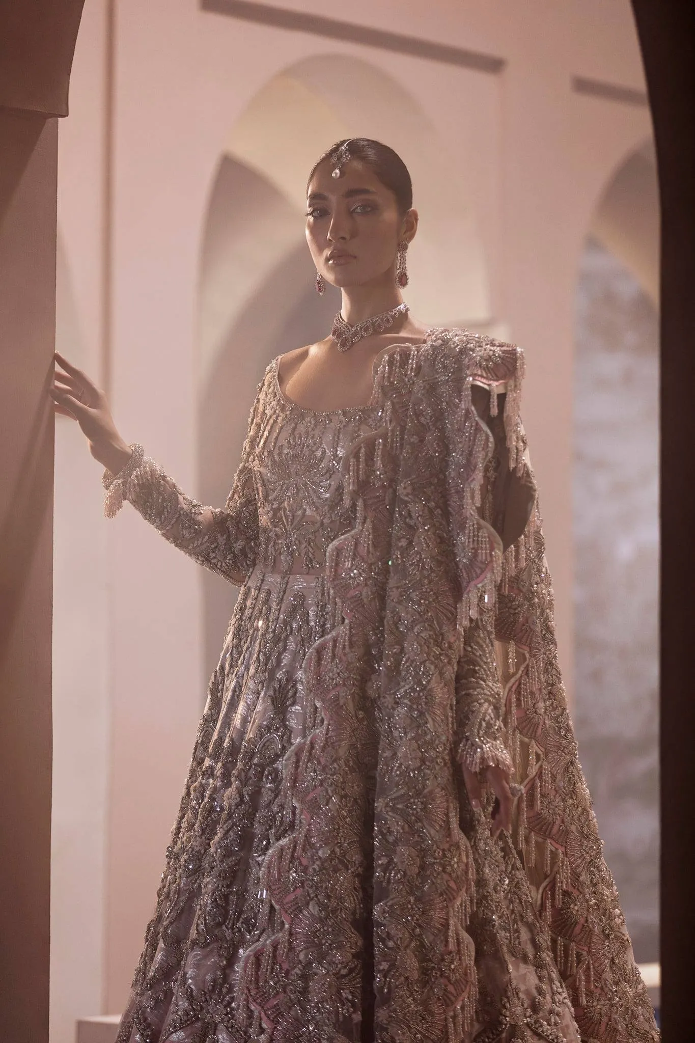 Pakistani Stylist Heavy Lehenga for Wedding Bride #BN907