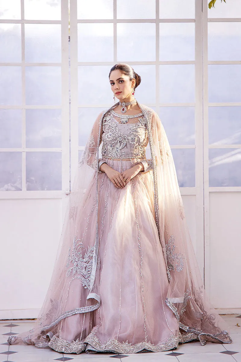 Pakistani Wedding Dress in Pink Lehenga Gown Style