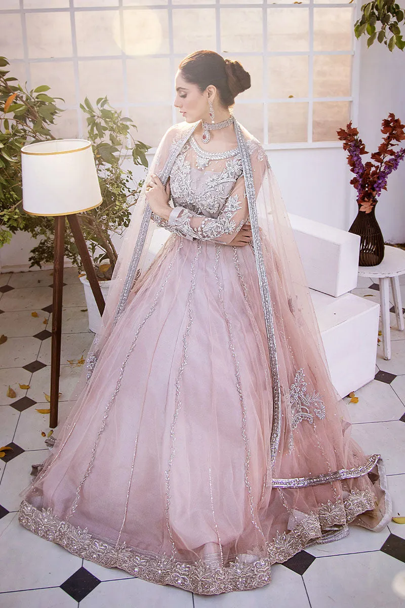 Pakistani Wedding Dress in Pink Lehenga Gown Style