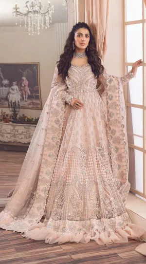 Pakistani White Gown Lehenga Dress for Bride #BN1068