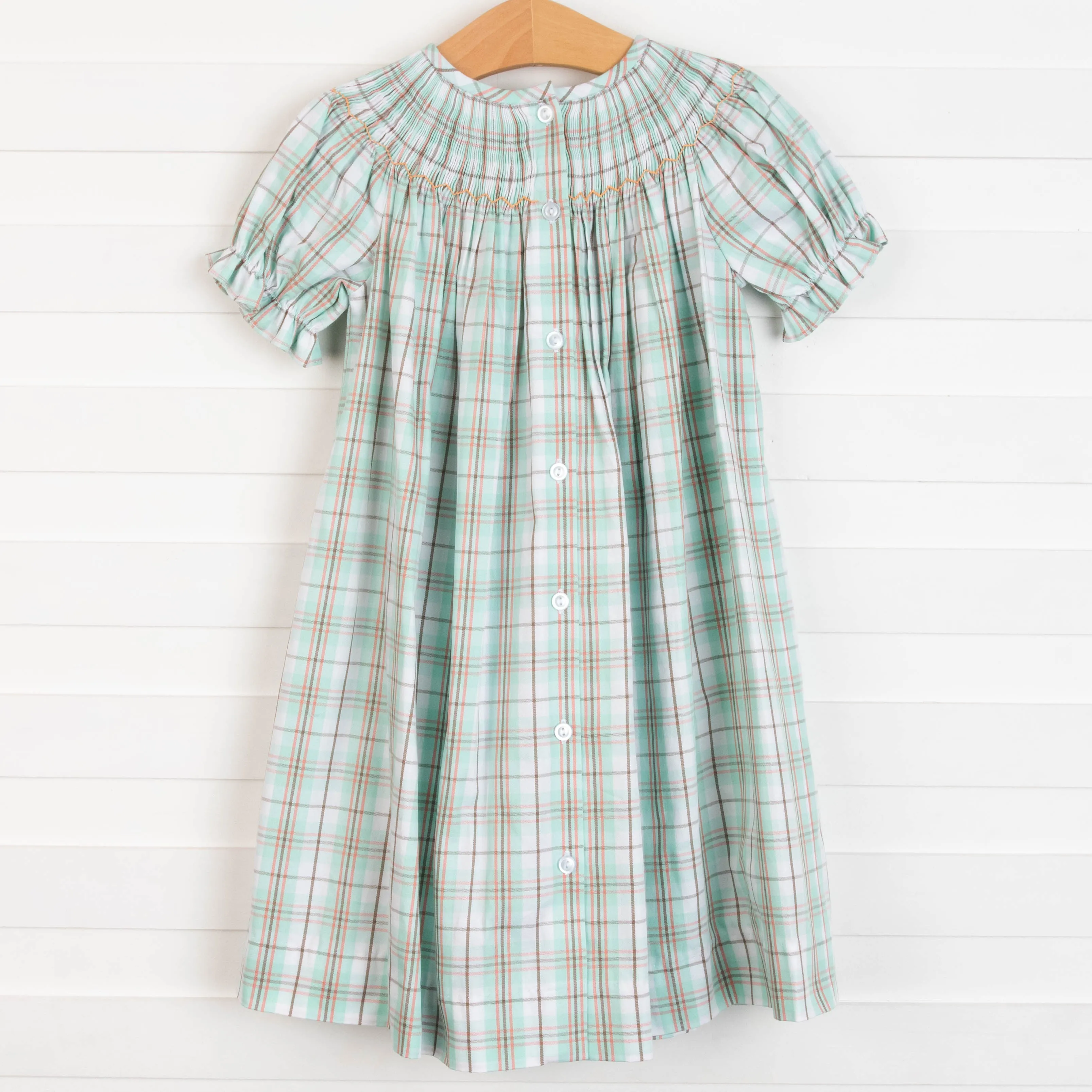 Paw-some Smocked Dress, Green