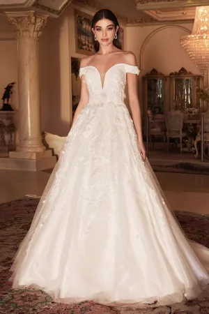 Peony Off The Shoulder Lace Ball Gown
