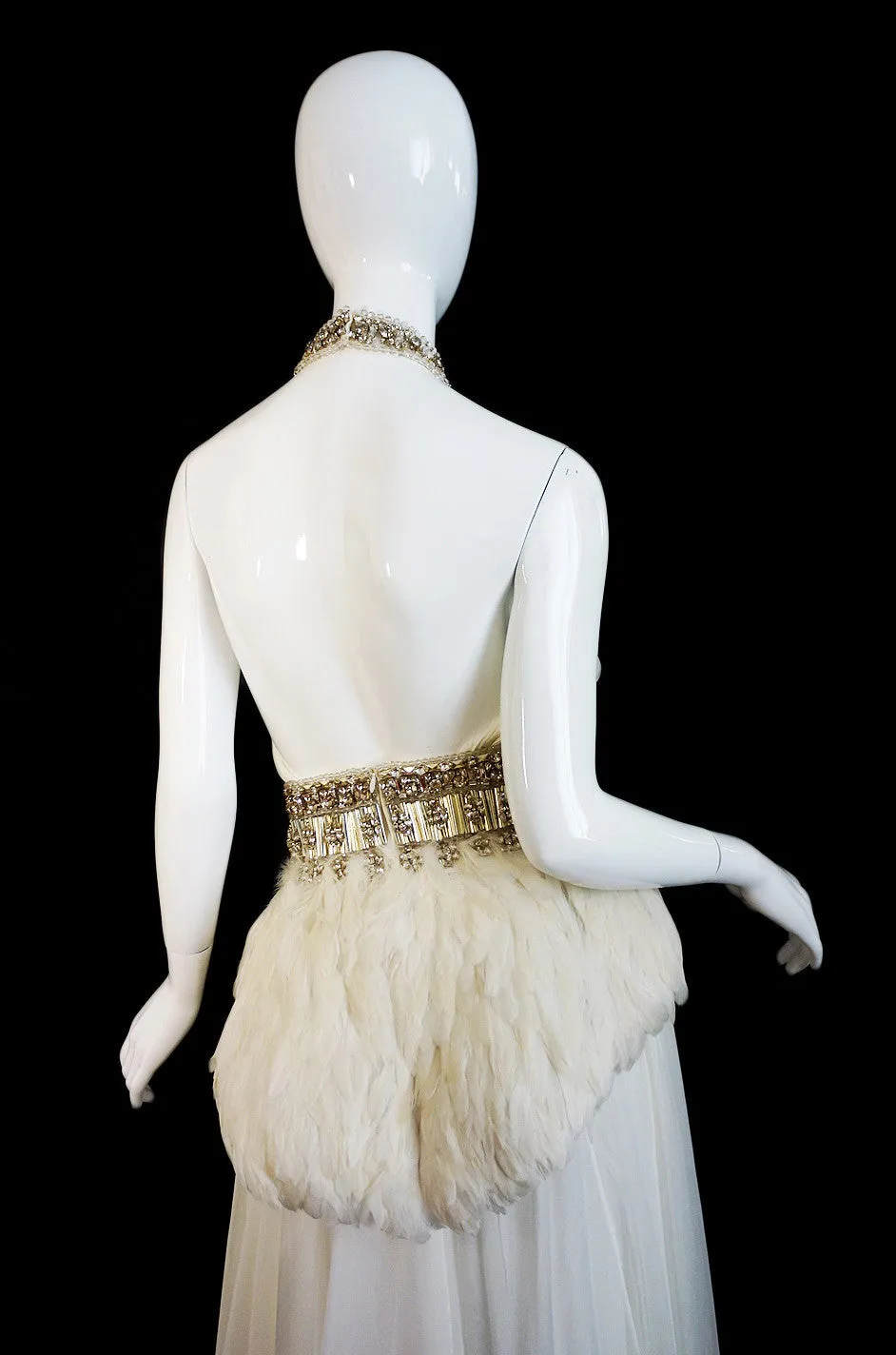 PF/W2011 McQueen Crystal Feather Gown