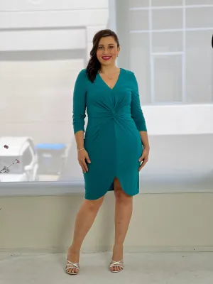 Pia Aqua Evening Dress