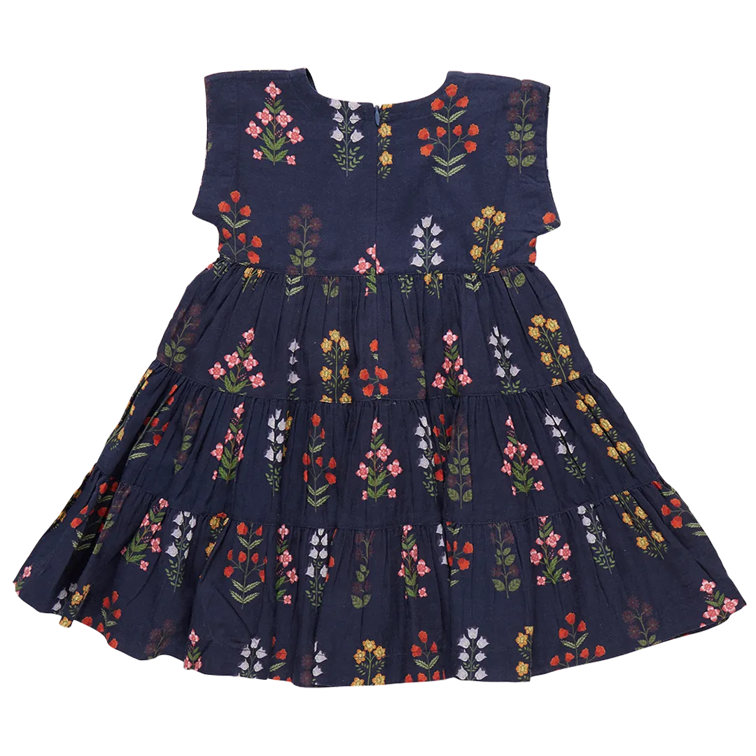 Pink Chicken Girls Peachy Dress - Navy Field Floral