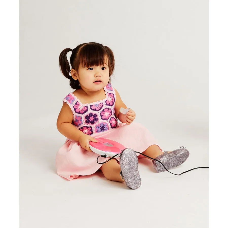 Pink Crochet Dress Set