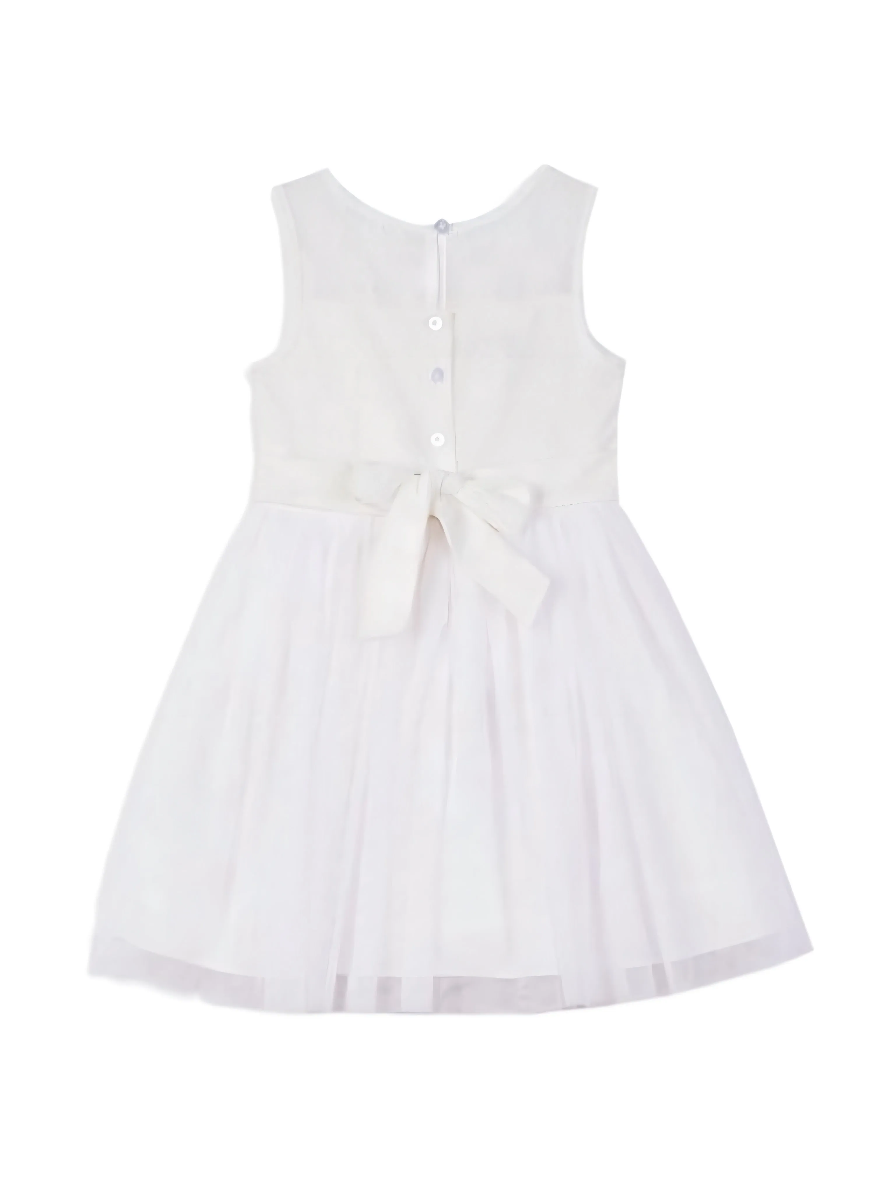 PIPPA & JULIE Girl's White Illusion Neck Tutu Dress #200 6 NWT