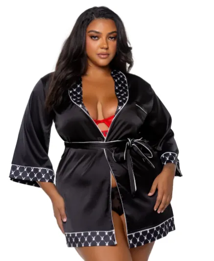 Playboy Bunny Smoke Lounge Robe - PBLI50