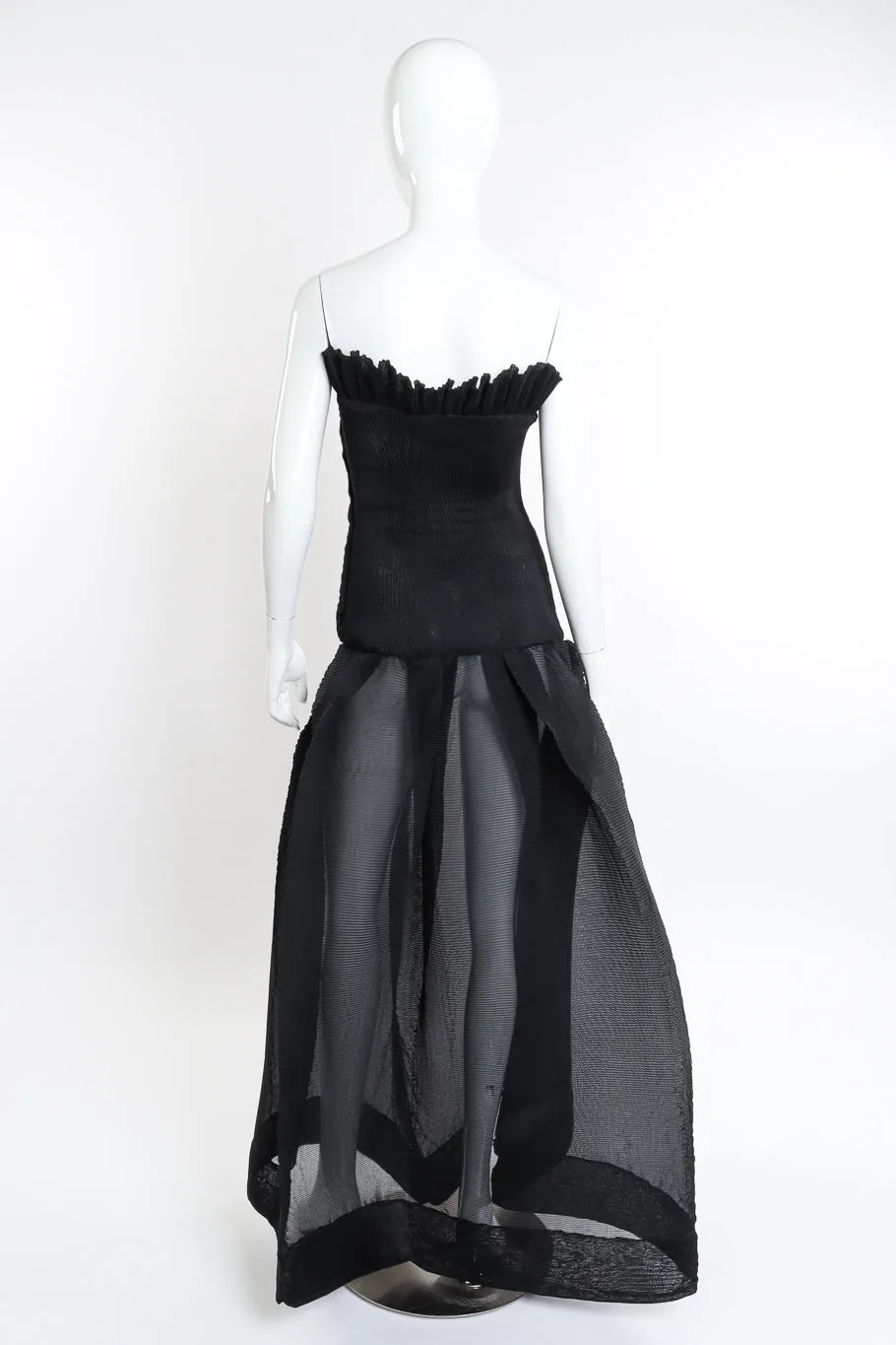 Pleated Drop Waist Sweetheart Dress