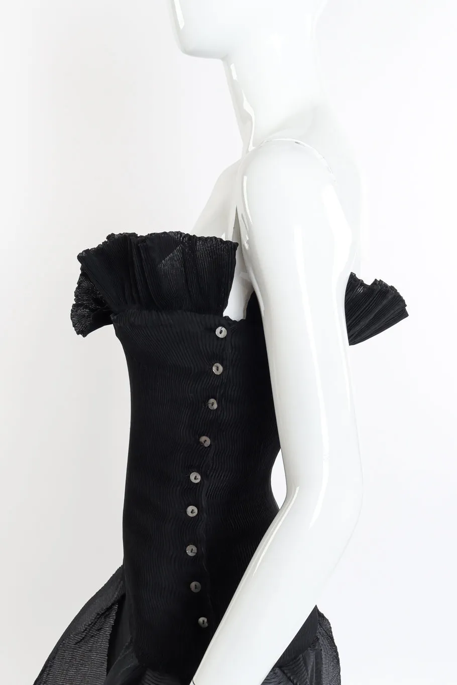 Pleated Drop Waist Sweetheart Dress