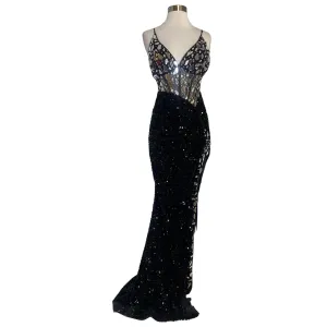 PORTIA & SCARLETT Style PS24694 Long Gown Black Size 8
