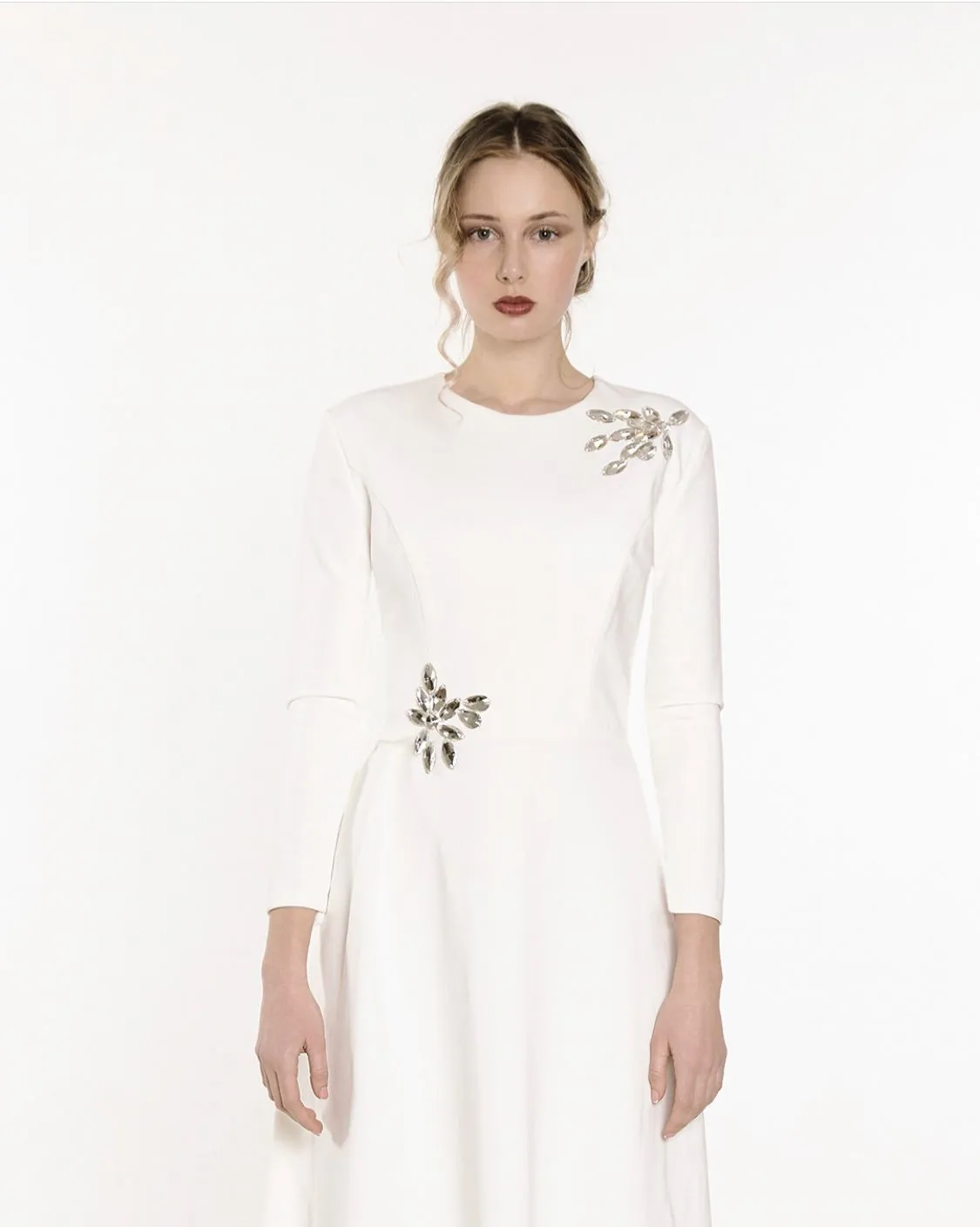 Powder • Scuba Gown with Crystals