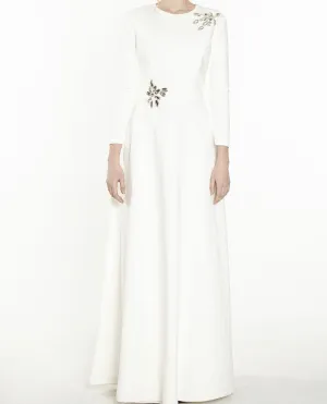 Powder • Scuba Gown with Crystals