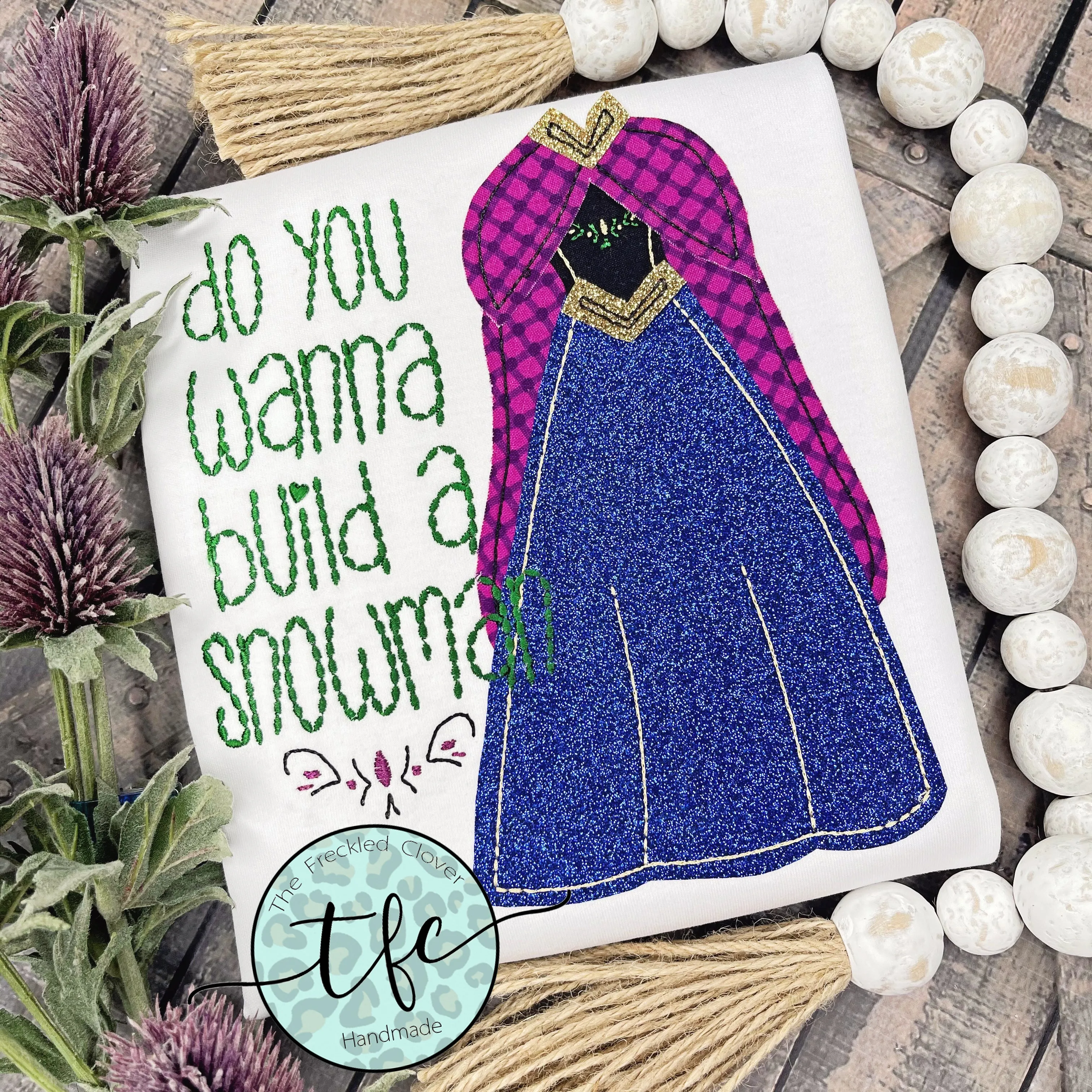 {Princess Anna Dress} applique tee