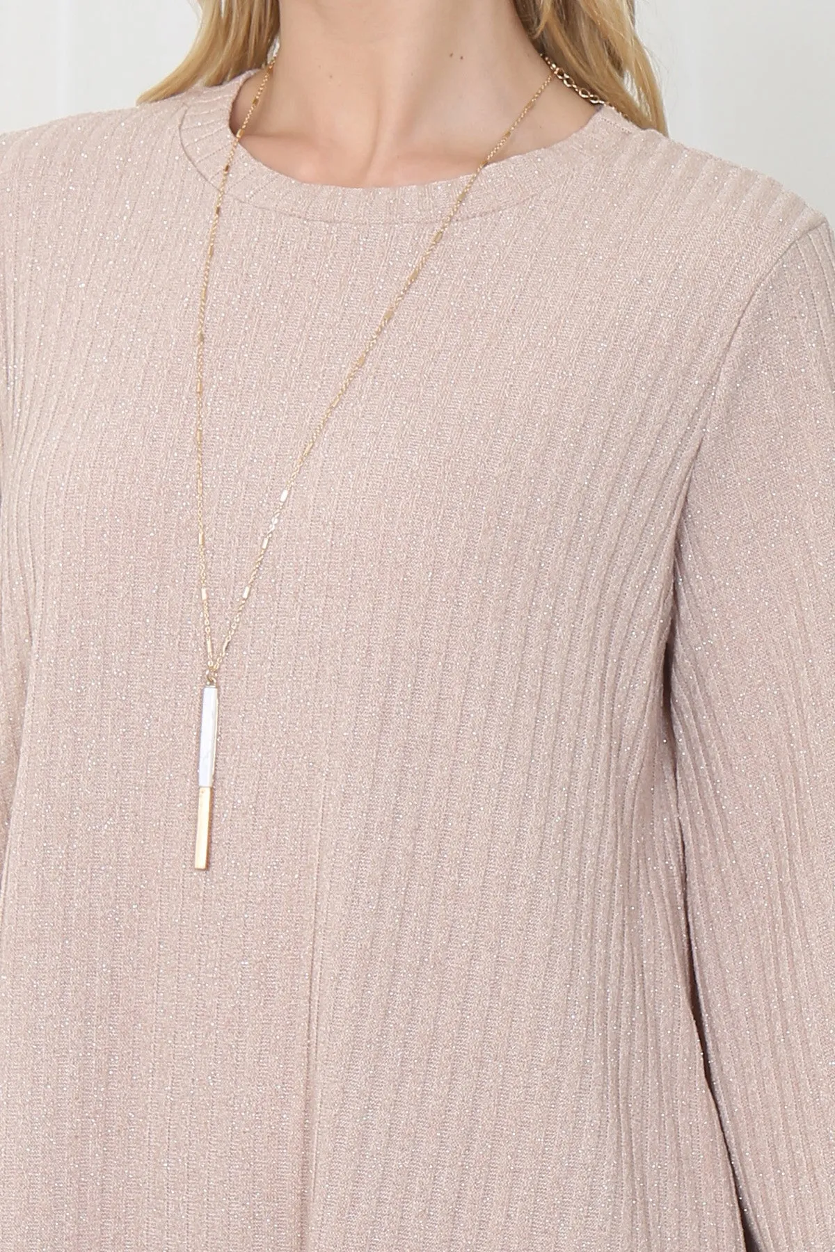 Puff Sleeve Glitter Detail Above Knee Dress