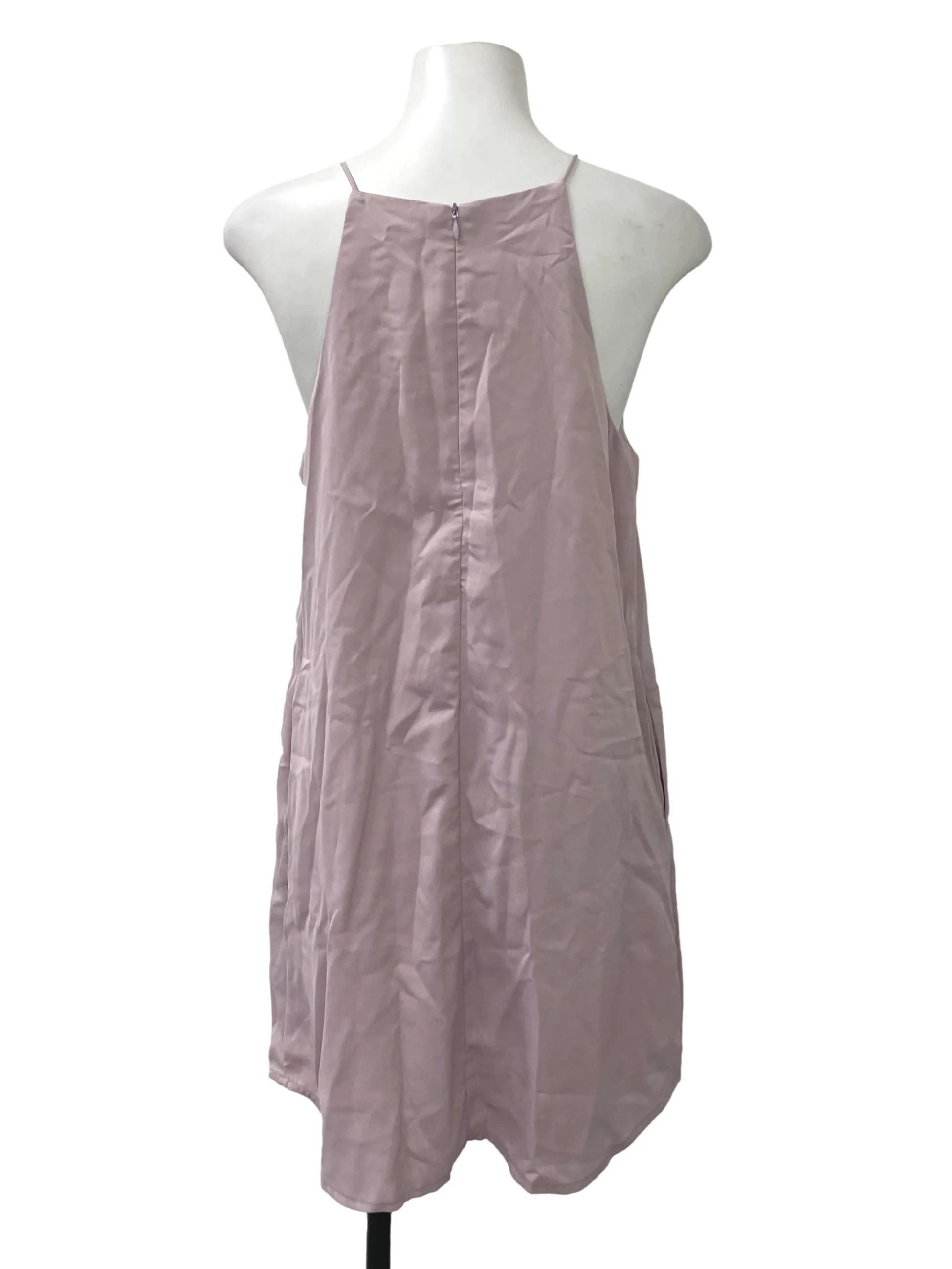 Purple High Neck Dress