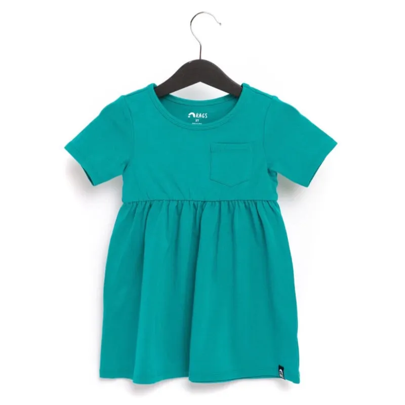 RAGS Essentials Short Sleeve with Chest Pocket Dress - Teal
