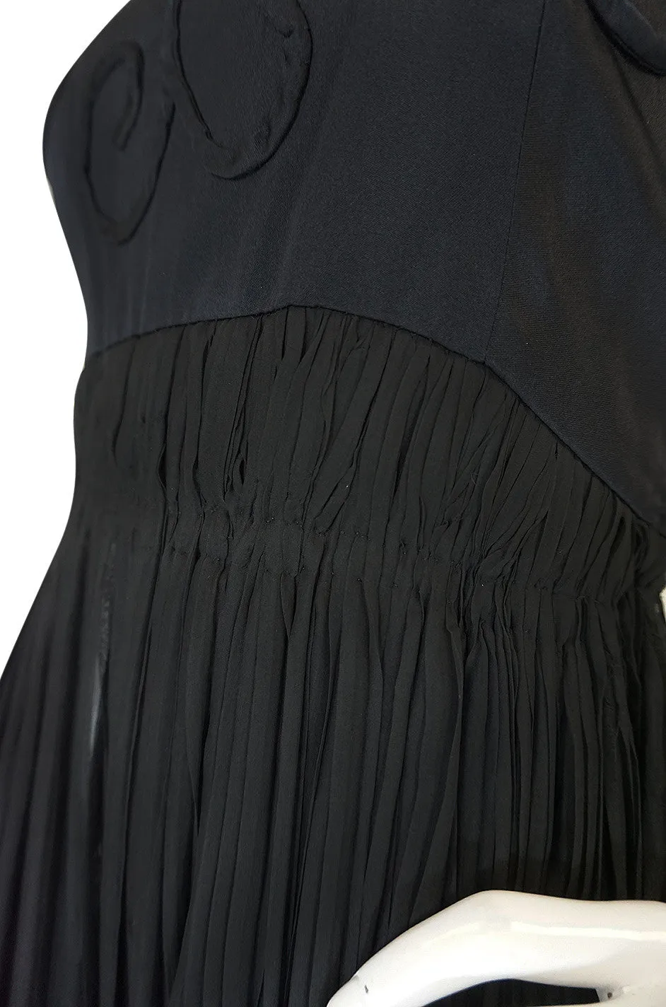 Rare c1955 Jean Patou Numbered Haute Couture Silk Dress