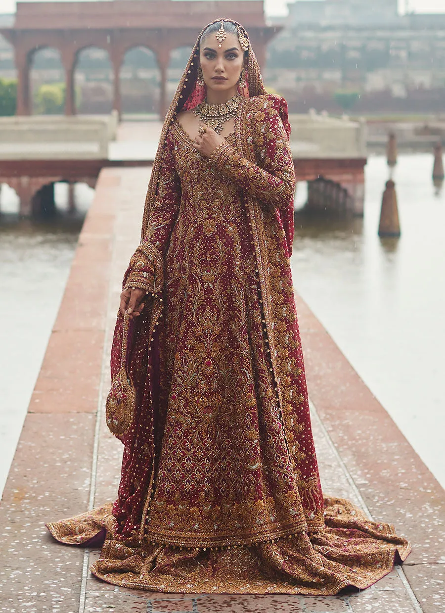 Red and Golden Lehenga Kameez for Indian Bride