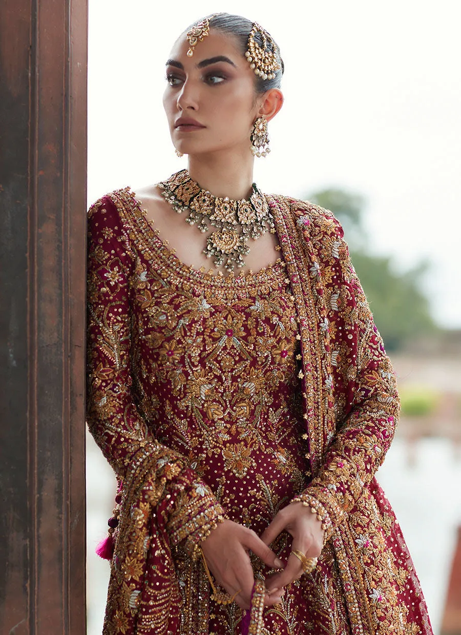 Red and Golden Lehenga Kameez for Indian Bride
