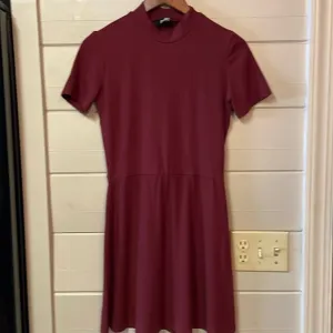 Reformation Stowe Ribbed MockNeck Red Mini Dress Size L.