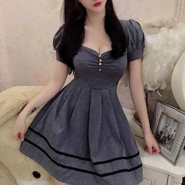 Retro Puffy Sleeve Dress SD00127