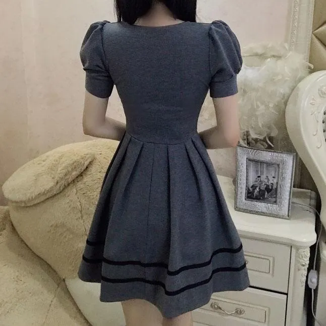 Retro Puffy Sleeve Dress SD00127