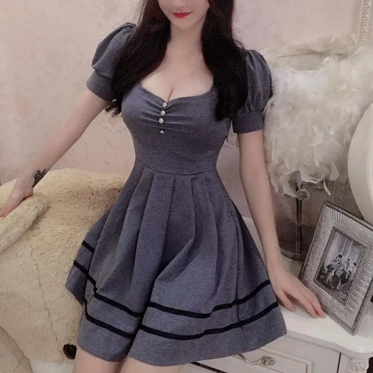 Retro Puffy Sleeve Dress SD00127