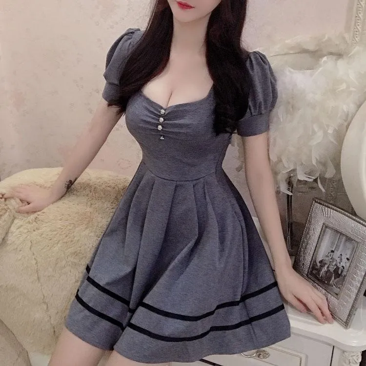 Retro Puffy Sleeve Dress SD00127