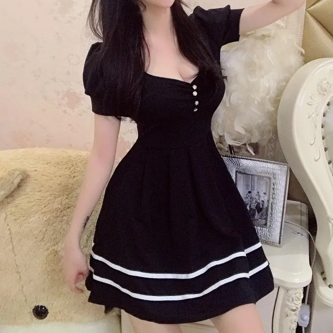 Retro Puffy Sleeve Dress SD00127